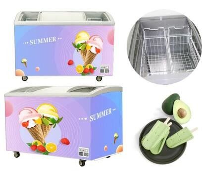Congelador del helado con la puerta deslizante 250L 314L 400L
