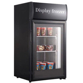 solo congelador de la exhibición del helado de la puerta del congelador de cristal comercial de la puerta 50L