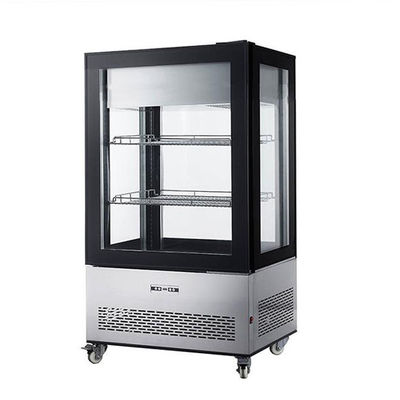 El congelador de cristal vertical lateral 350L de la puerta cuatro ventiló R404a de enfriamiento