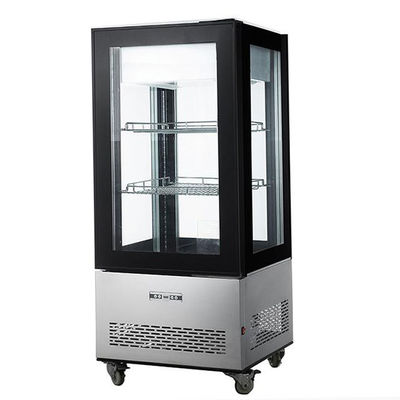 vitrina refrigerada de cristal lateral del refrigerador cuatro de cristal verticales de la puerta 550L
