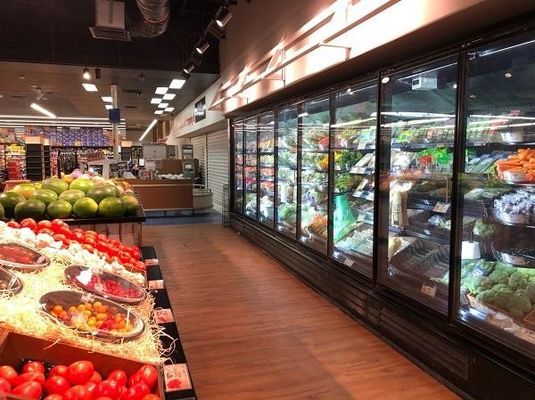 4/5/6 parte alta más fresca del supermercado de la puerta de la puerta de la puerta de cristal de cristal comercial del congelador