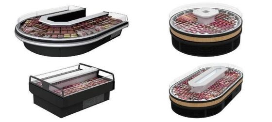 Vitrinas comerciales refrescadas aire de la carne del refrigerador de la exhibición de la carne