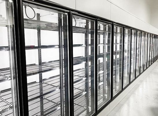 La puerta de cristal del congelador medio de la temperatura para el paseo en cueva de la cerveza del refrigerador refrigeró la cámara fría de la exhibición