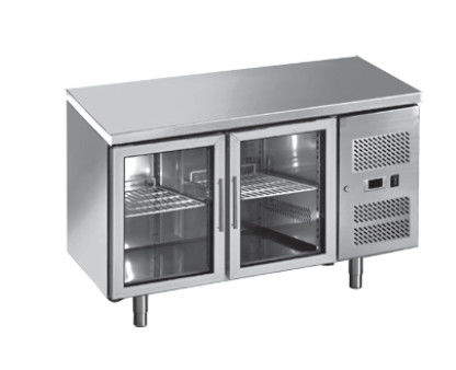 La barra trasera de acero inoxidable bajo contador con las puertas de cristal de la puerta 2/3/4 debajo del refrigerador contrario 282L ventiló el bocado