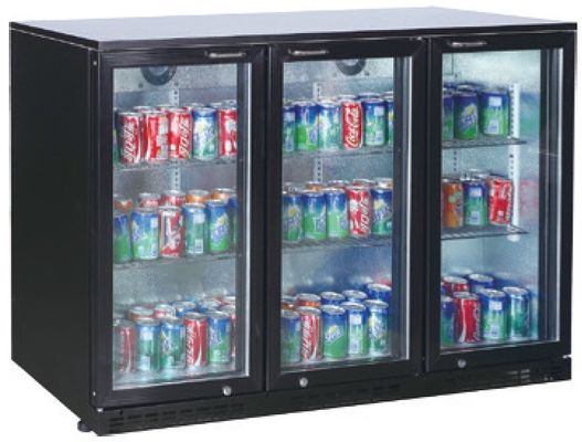 Barra de cristal de la parte posterior de puerta 3 debajo del refrigerador contrario con la puerta de oscilación con bisagras