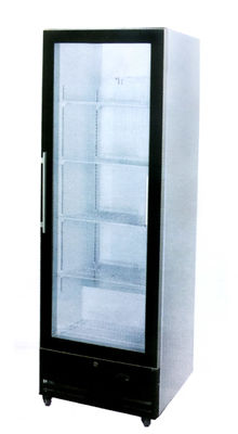 El refrigerador de cristal vertical de la puerta de la sola bebida de la puerta sin el toldo ventiló el enfriamiento