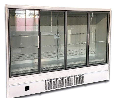 El refrigerador de cristal vertical de Multideck de la puerta con 4 puertas tapa en el tipo UC-4D