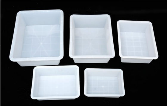 Supermercado de plástico rectangular Caja de almacenamiento de jardín de infantes Cesta de caja fresca espesa