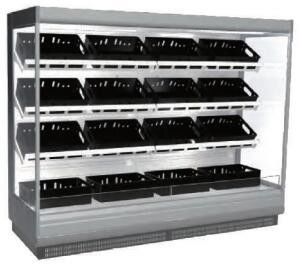 Tipo remoto vitrina abierta de la expendidora automática abierta de la legumbre de fruta