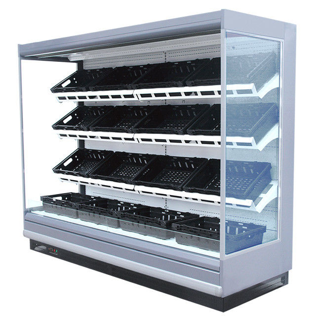 Fruta el tipo remoto refrigerado del gabinete del refrigerador de la exhibición de Multideck del refrigerador de la exhibición de la legumbre