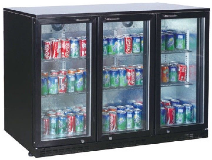 Barra de cristal de la parte posterior de puerta 3 debajo del refrigerador contrario con la puerta de oscilación con bisagras