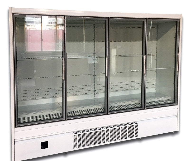 El refrigerador de cristal vertical de Multideck de la puerta con 4 puertas tapa en el tipo UC-4D
