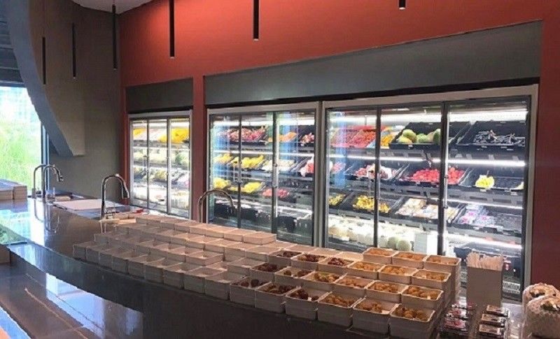 Puertas de cristal del refrigerador comercial vertical del supermercado 4/5 tipo remoto de la puerta
