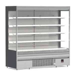 Refrigerador abierto 608L refrescado aire 912L 1200L de la exhibición del caso abierto de Front Commercial
