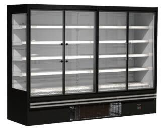 Enchufe las puertas de cristal verticales del refrigerador 2/3/4 de la puerta para el colmado R290 del supermercado
