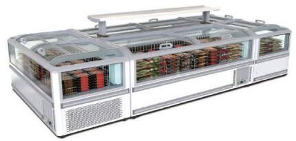 Congelador de la isla del supermercado de la refrigeración por aire área de presentación ultra-grande 600L-1150L