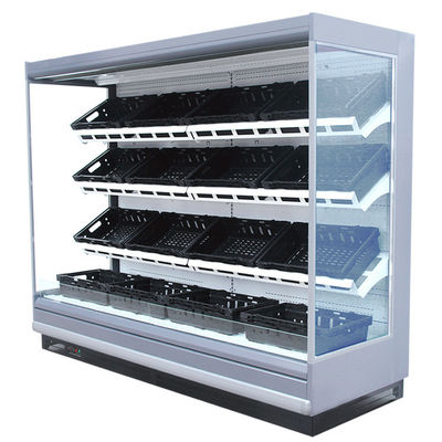 Fruta el tipo remoto refrigerado del gabinete del refrigerador de la exhibición de Multideck del refrigerador de la exhibición de la legumbre