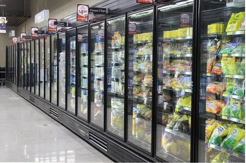 Baja temperatura 3 del congelador de cristal vertical autónomo de la puerta 4 5 6 puertas