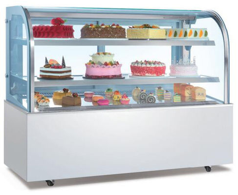 El gabinete de vidrio de la exhibición de la torta de la empanada R404a R290 ventiló el enfriamiento