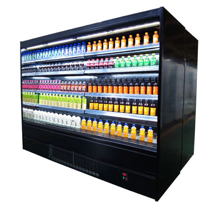 Supermercado abierto echado a un lado doble 608L 912L 1200L de la vitrina del refrigerador abierto de la exhibición