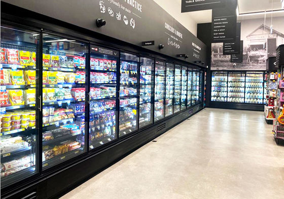 Del supermercado de las puertas de la puerta del congelador del refrigerador de cristal de cristal vertical de la puerta 3/4/5/6 autónomo